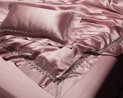 PARIS - Lace artisan 25 Momme 4-Piece Pure Mulberry Silk Bed Linen Set