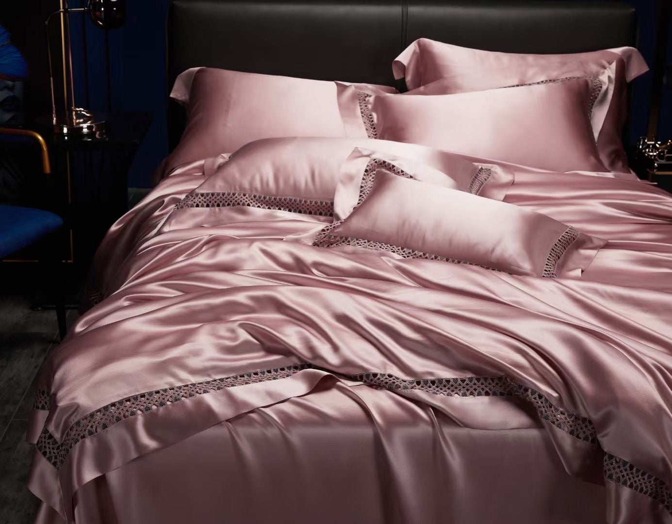 PARIS - Lace artisan 25 Momme 4-Piece Pure Mulberry Silk Bed Linen Set